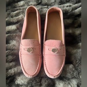 Coach Peach color suede Loafers women's size 7